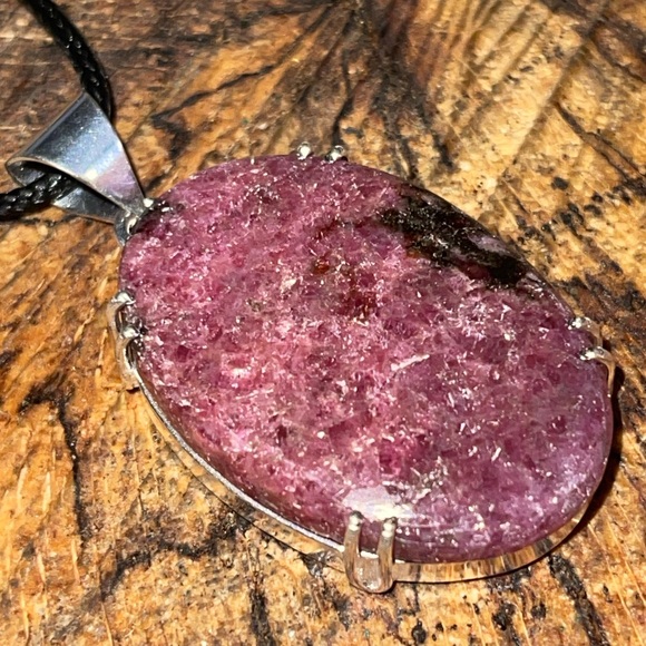 “The Stone of Love” Rhodonite Pendant 2” - Picture 5 of 13